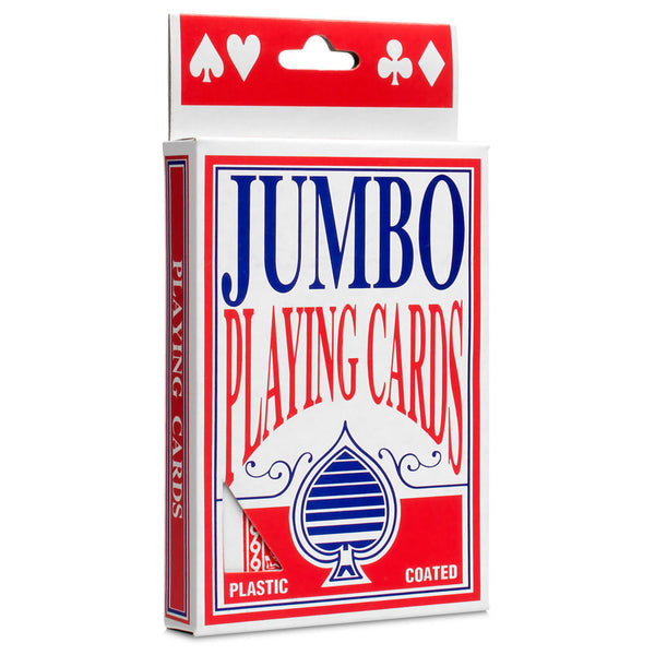 Jumbo Full Deck Red Poker Plastic Coated 8.5 X 12Cm King Big Size Playing Cards