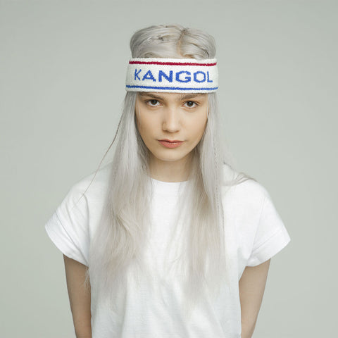 Kangol Bermuda Stripe Headband Stretch Sweatband White Ciano Headbands
