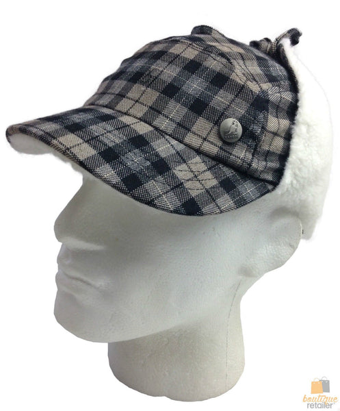 Kangol Plaid Supre Ushanka Sherpa Chullo Lined Hat Warm Winter Ear Trapper Flying Army Green/Black/Red L/Xl Hats