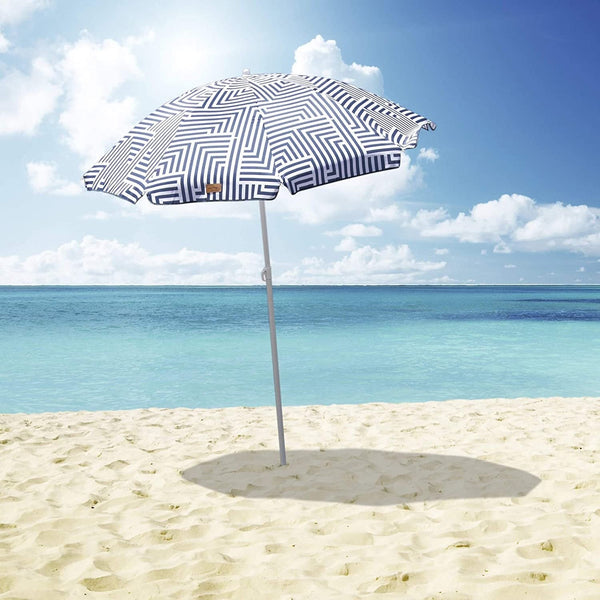 Br Outdoor 1.8M Garden Beach Umbrella Sun Shade With Carry Bag Tilt Function Protection Beach Umbrellas