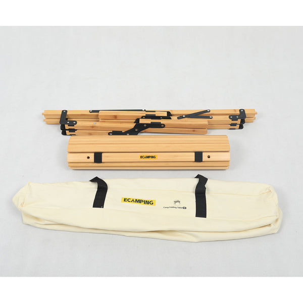 Ecamping Folding Camping Table Bamboo Roll Up Portable Outdoor Picnic Bbq Desk Beach Camping Tables