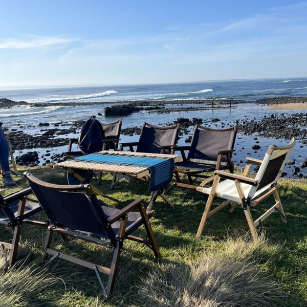 Ecamping Folding Camping Table Bamboo Roll Up Portable Outdoor Picnic Bbq Desk Beach Camping Tables