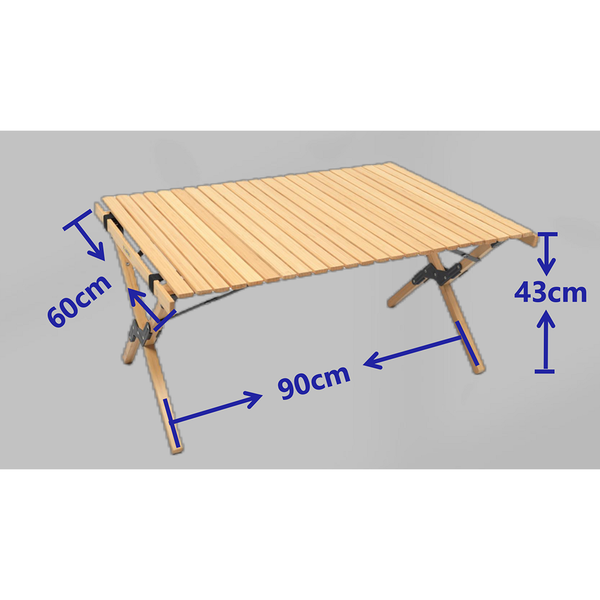 Ecamping Folding Camping Table Bamboo Roll Up Portable Outdoor Picnic Bbq Desk Beach Camping Tables