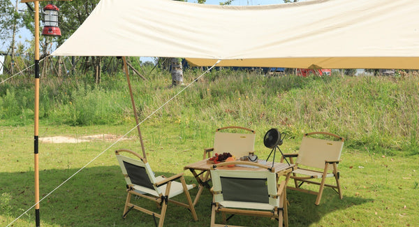 Chair Table Set Bamboo Camping Folding Portable Outdoor Picnic Travel Bbq Camping Tables