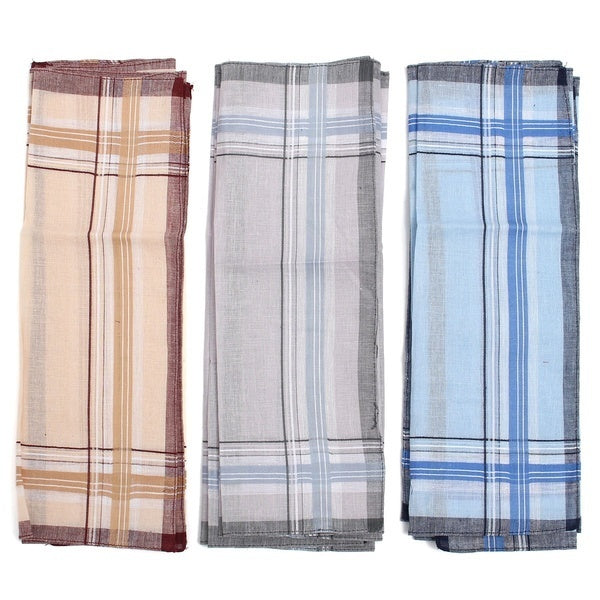 Br Apparel Mens Handkerchiefs 100% Cotton Pocket Square Hanky 35X35cm 36 Hankies Scarves