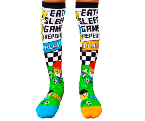 Video Game Little One Long Knee High Socks Boy's Unisex Pair Multicolour Baby Socks & Tights