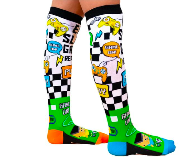 Video Game Little One Long Knee High Socks Boy's Unisex Pair Multicolour Baby Socks & Tights
