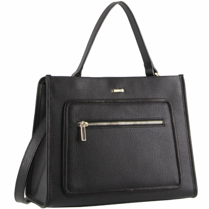 Morrissey Ladies Italian Structured Leather Tote Bag Handbag Womens Black Women's Bags & Handbags