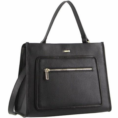 Morrissey Ladies Italian Structured Leather Tote Bag Handbag Womens Black Women's Bags & Handbags