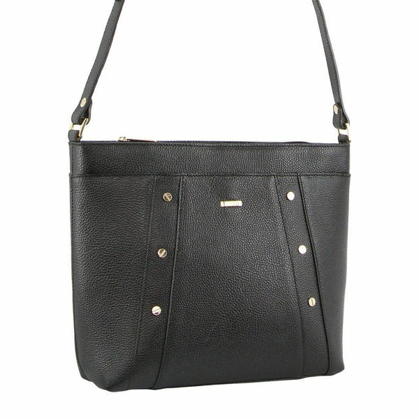 Morrissey Italian Genuine Leather Bag Cross Body Handbag Ladies Ipad Black Women's Bags & Handbags
