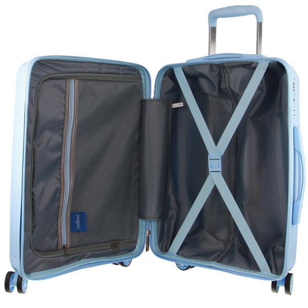 Pierre Cardin Inspired Milleni Luggage Bag Large Blue + Free Waist Suitcases