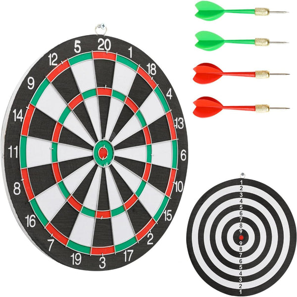 12" Dartboard Board With Steel Darts Professional Competition Party Game Party Games & Activities