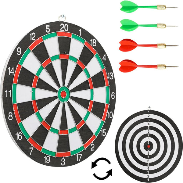 12" Dartboard Board With Steel Darts Professional Competition Party Game Party Games & Activities