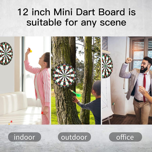 12" Dartboard Board With Steel Darts Professional Competition Party Game Party Games & Activities