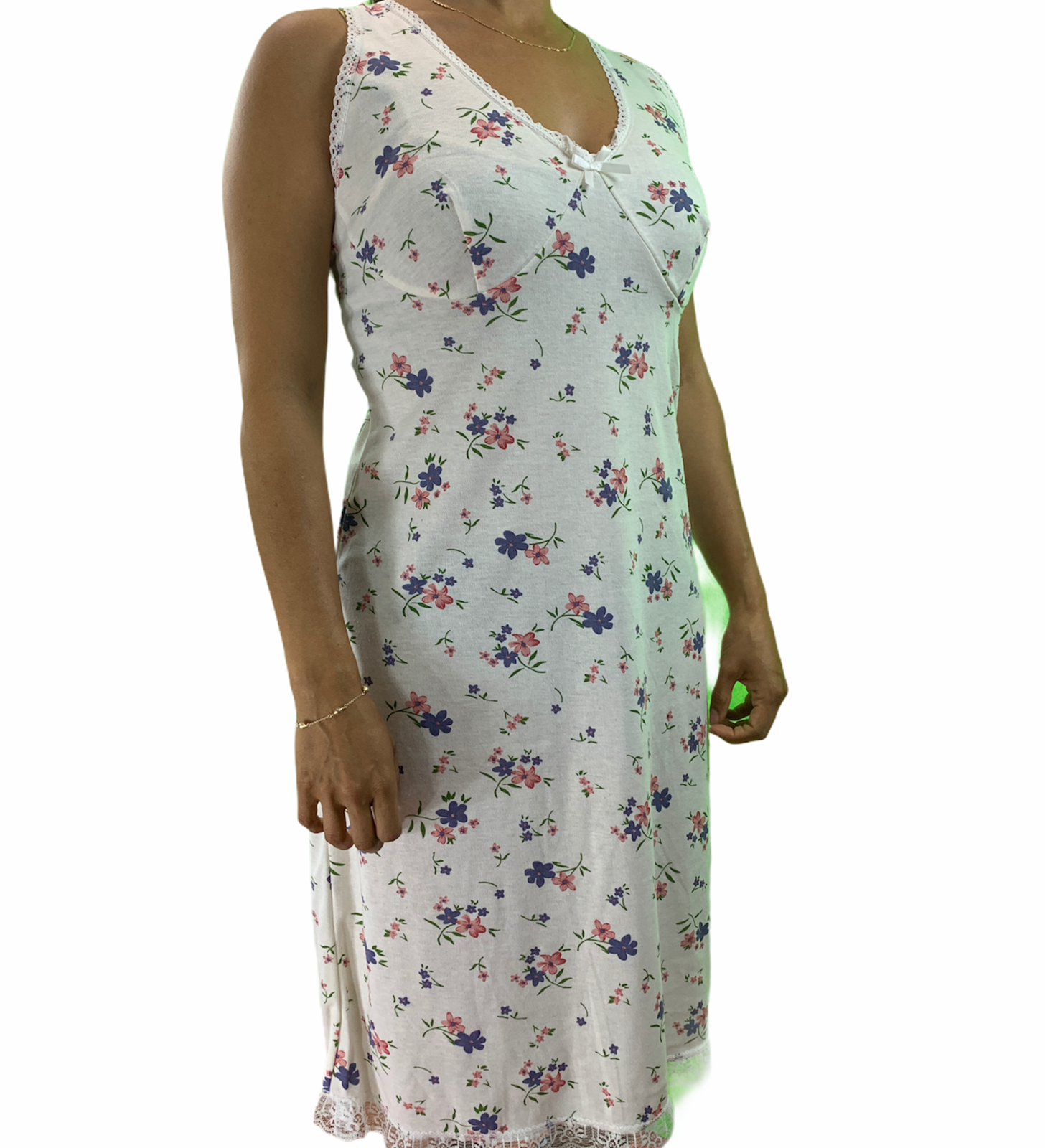 Womens Ladies Cotton Nightie Gown Slip Petticoat Pjs Dress Pink 20 Sleepwear