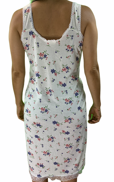 Womens Cotton Nightie Pink Sleeveless Dress Size 14 Sleepwear