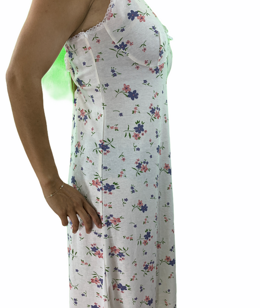 Womens Ladies Cotton Nightie Gown Slip Petticoat Pjs Dress Pink 20 Sleepwear