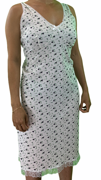 Womens Ladies Cotton Nightie Gown Slip Petticoat Pjs Dress Purple 20 Sleepwear