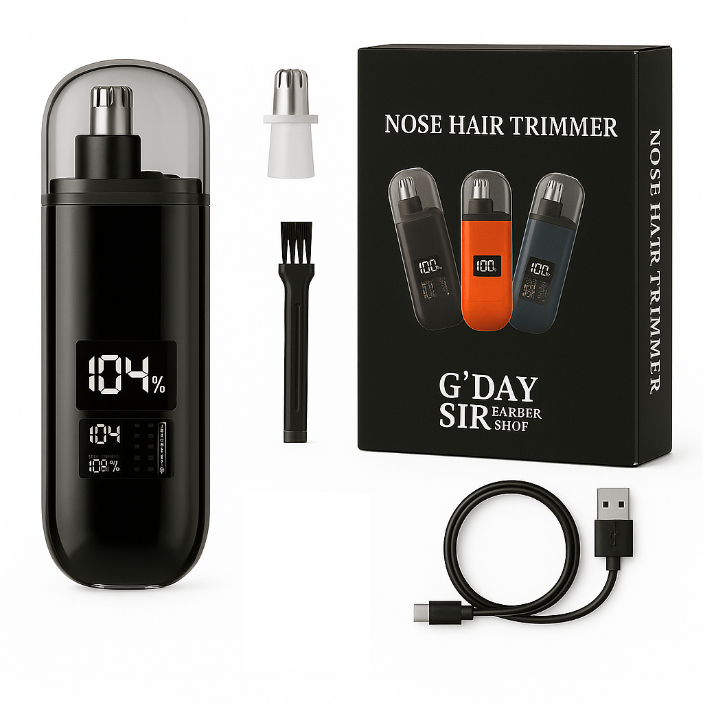 Handheld Nose Hair Trimmer Rechargeable Usb C Clipper Shaver In Black Clippers & Trimmers