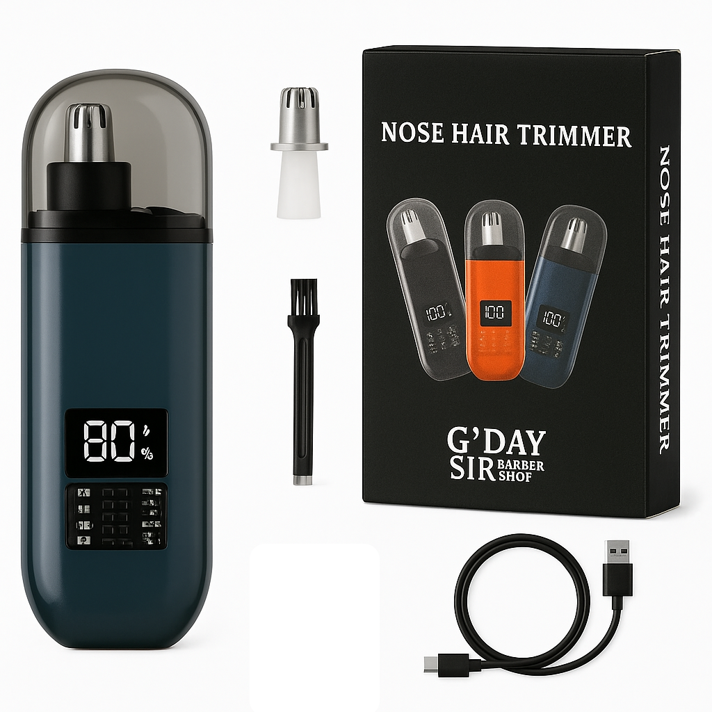 Handheld Nose Hair Trimmer Rechargeable Usb C Clipper Shaver In Blue/Teal Clippers & Trimmers