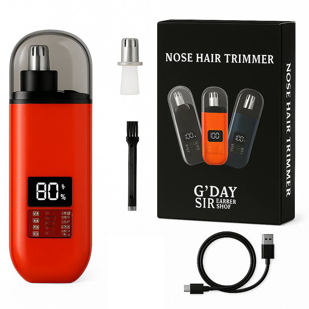 Handheld Nose Hair Trimmer Rechargeable Usb C Clipper Shaver In Red Clippers & Trimmers