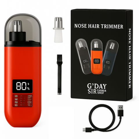 Handheld Nose Hair Trimmer Rechargeable Usb C Clipper Shaver In Red Clippers & Trimmers