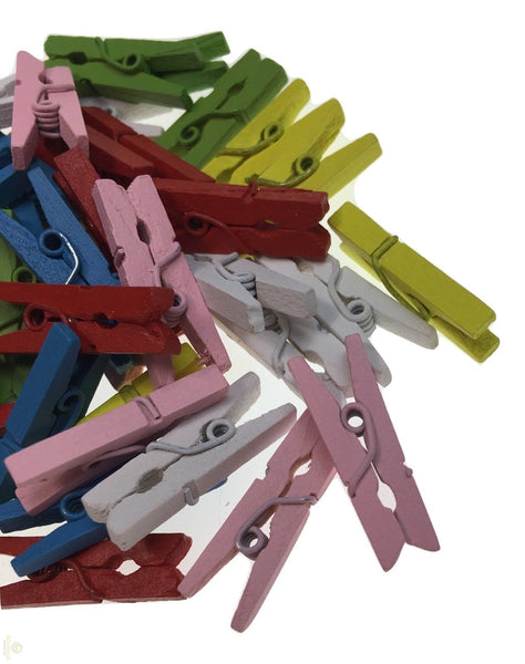 900Pcs Mini Pegs Natural Craft Little One Shower Clothes Pin Scrapbook 25Mm Scrapbooking Stickers