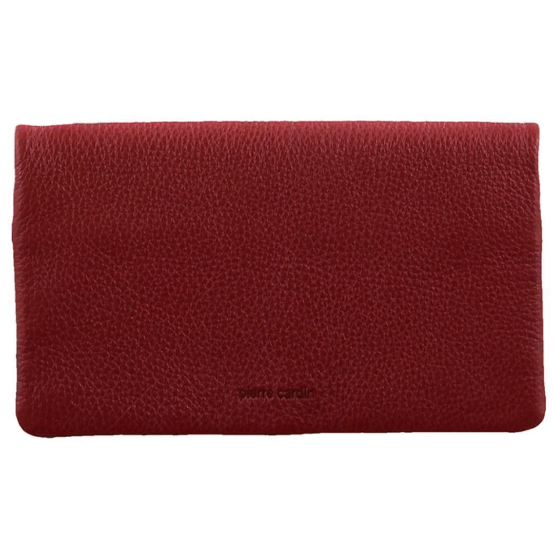 Pierre Cardin Ladies Womens Genuine Leather Bi Fold Rfid Purse Wallet Red Wallets