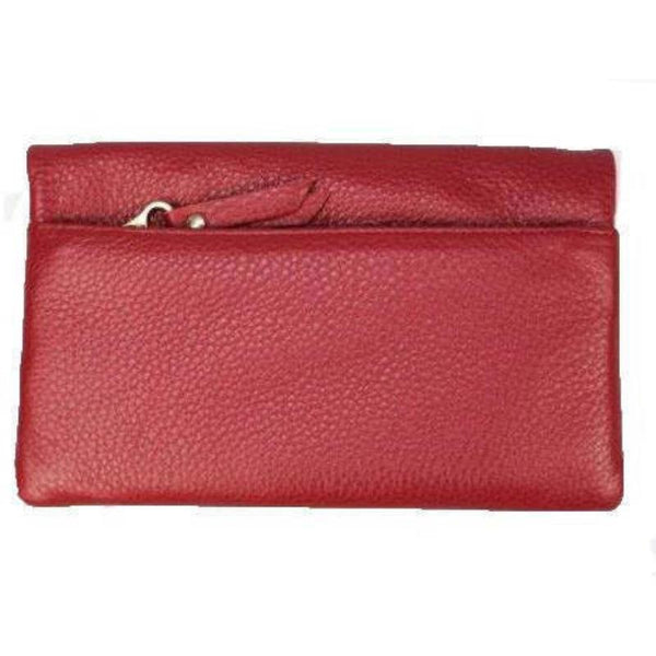 Pierre Cardin Ladies Womens Genuine Leather Bi Fold Rfid Purse Wallet Red Wallets