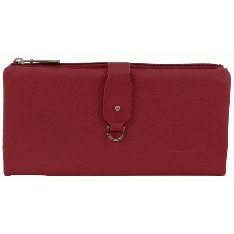 Pierre Cardin Womens Rfid Italian Leather Wallet Purse Credit Holder Red Wallets