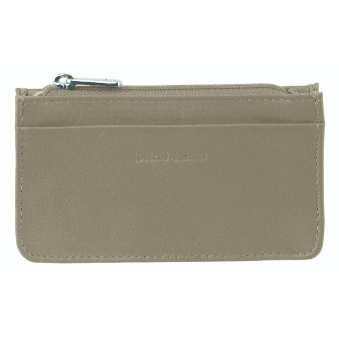 Pierre Cardin Ladies Women Soft Italian Leather Coin Purse Holder Wallet Taupe Wallets
