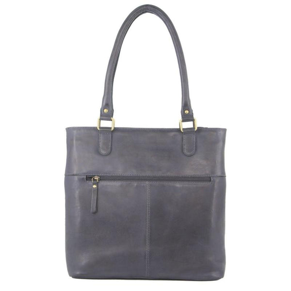 Pierre Cardin Womens Leather Perforated Shoulder Bag With Stud Detailing Teal Women's Bags & Handbags