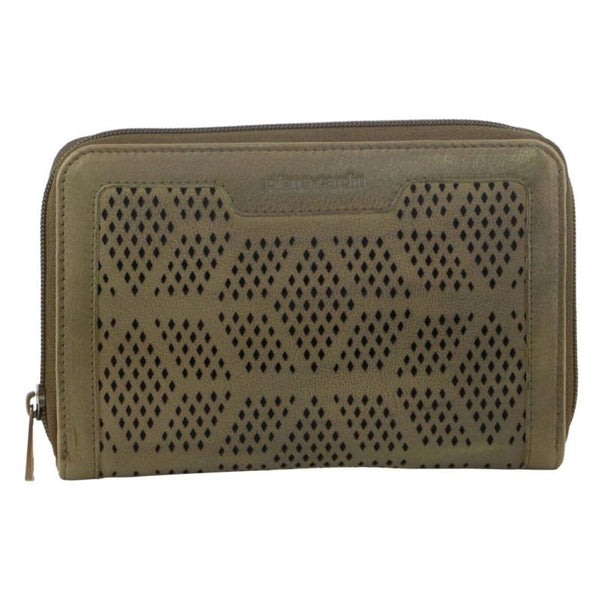 Pierre Cardin Perforated Leather Ladies Zip Around Wallet Wallets