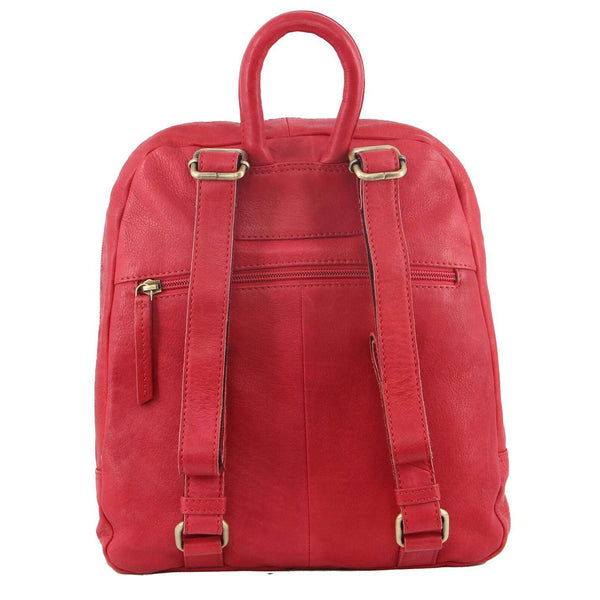 Pierre Cardin 3Pc Set Womens Woven Leathercross Body Bags Backpack Red Women's Bags & Handbags