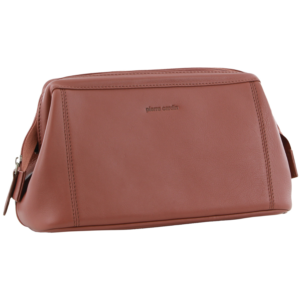 Pierre Cardin Mens Rustic Leather Toiletry Case Bag Travel Casia Rose Bags Skins & Travel Cases