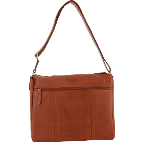 Pierre Cardin Leather Briefcase Bag Tote Laptop Rustic Satchel Travel Cognac Laptop Cases & Bags