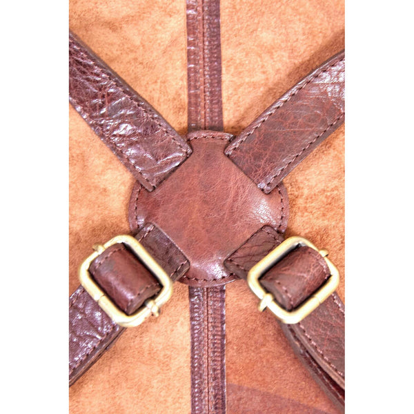 Pierre Cardin 2X Professional Leather Apron Butcher Woodwork Barber Chestnut Aprons