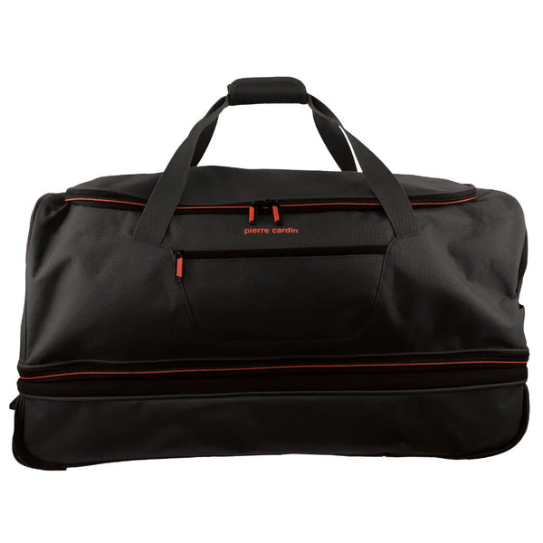 Pierre Cardin Trolley Bag Large Soft Travel Luggage Wheeled Duffle 82Cm Black Trolleys