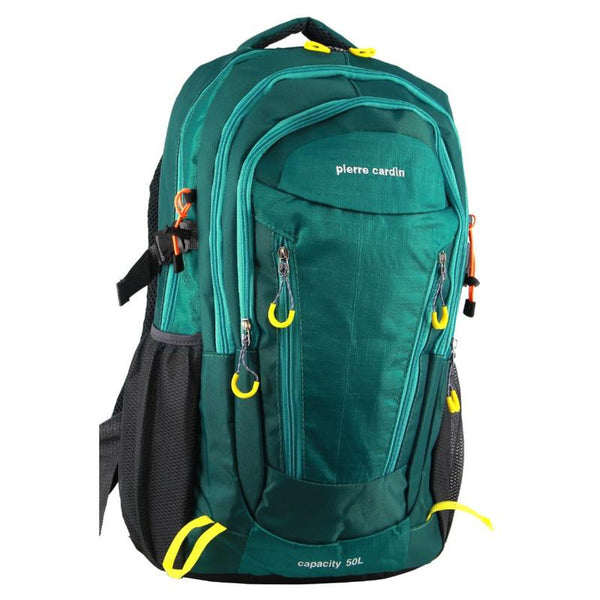 Pierre Cardin Mens Backpack Bag Rfid Pocket Nylon Travel Sport Large Green Bags