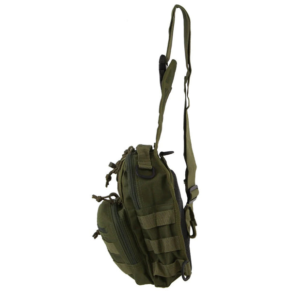 Pierre Cardin Cross Body Tactical Sling Bag Rucksack Army Style In Green Bags