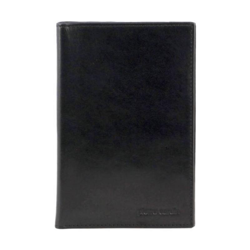Pierre Cardin Leather Passport Holder Cover Wallet W/ Rfid Protection Black Bags
