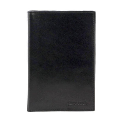 Pierre Cardin Leather Passport Holder Cover Wallet W/ Rfid Protection Black Bags