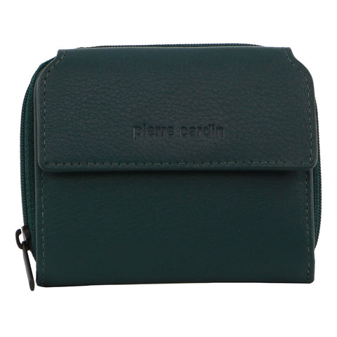 Pierre Cardin Leather Ladies Tri Fold Tab Zip Around Wallet Zirkon Wallets