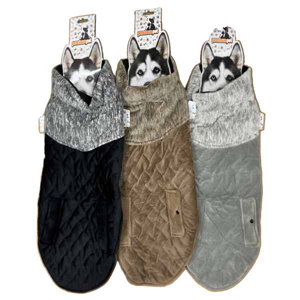 Dog Clothing & Shoes Precious Pet 60Cm Quilted Dog Jacket Coat Warm Winter Clothes Vest Padded Windbreaker