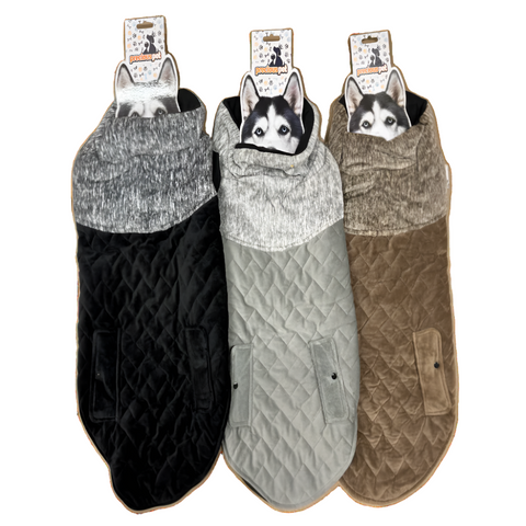 Precious Pet 70Cm Quilted Dog Jacket Coat Warm Winter Clothes Vest Padded Windbreaker Dog Clothing & Shoes