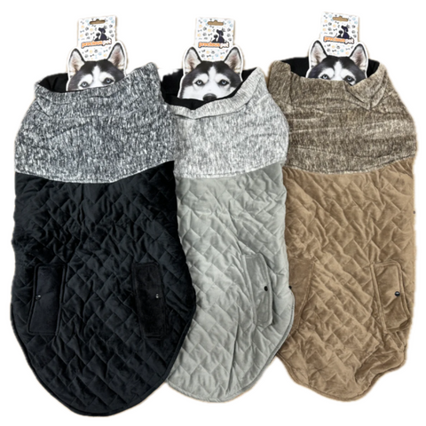 Precious Pet 80Cm Quilted Dog Jacket Coat Warm Winter Clothes Vest Padded Windbreaker Dog Clothing & Shoes