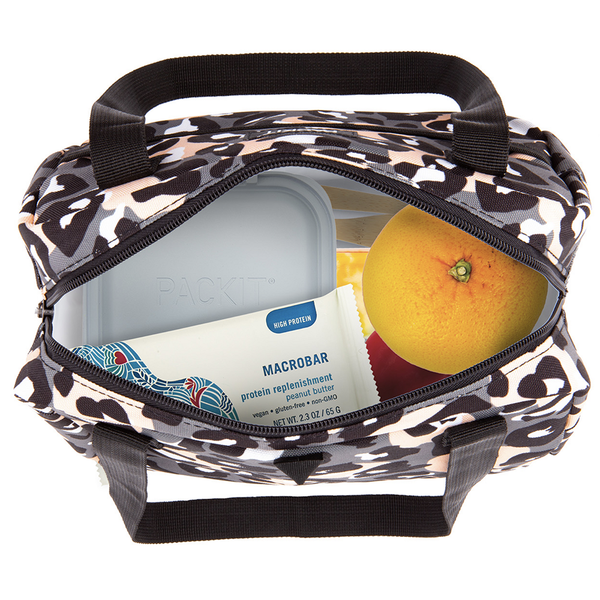 Packit Freezable Ice Lunch Bag Tote Food Storage Camping Travel Tiger Wild Leopard Lunchboxes