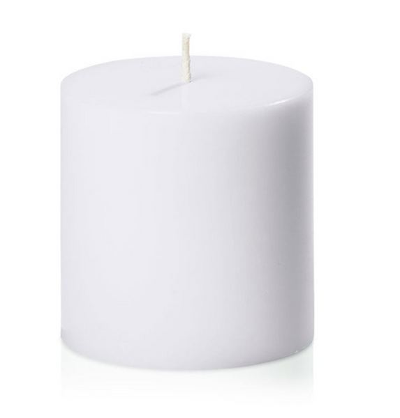 Br Home 8X Premium White Church Pillar Unscented Lead Free 36Hrs Burn Time 7X7cm Candles
