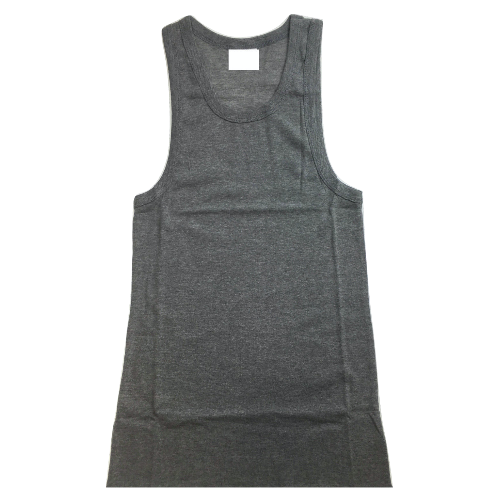 Br Apparel Mens Plain Singlet 100% Cotton Blank Slim Tank Top Gym Basic Casual Grey Casual Shirts
