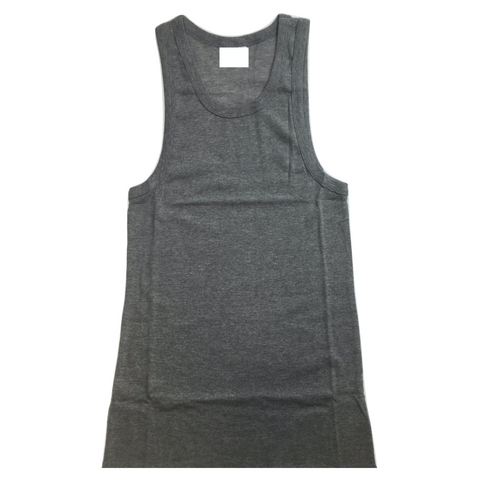 Br Apparel Mens Plain Singlet 100% Cotton Blank Slim Tank Top Gym Basic Casual Grey Xl Casual Shirts